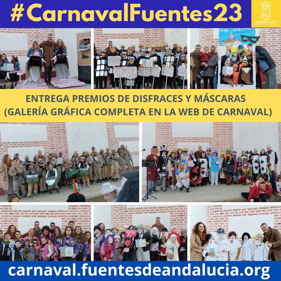 Entrega premios de disfraces y máscaras del #CarnavalFuentes23 (galería gráfica)